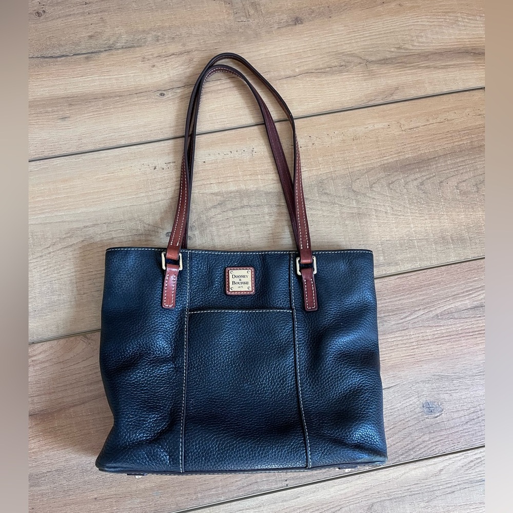Dooney & Bourke Black and Brown Structured Tote